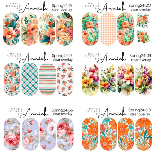 Spring waterdecals for nails  www.j4funboutique.com