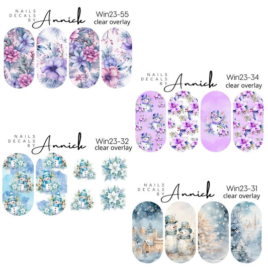 WINTER & CHRISTMAS waterdecals for nails www.j4funboutique.com