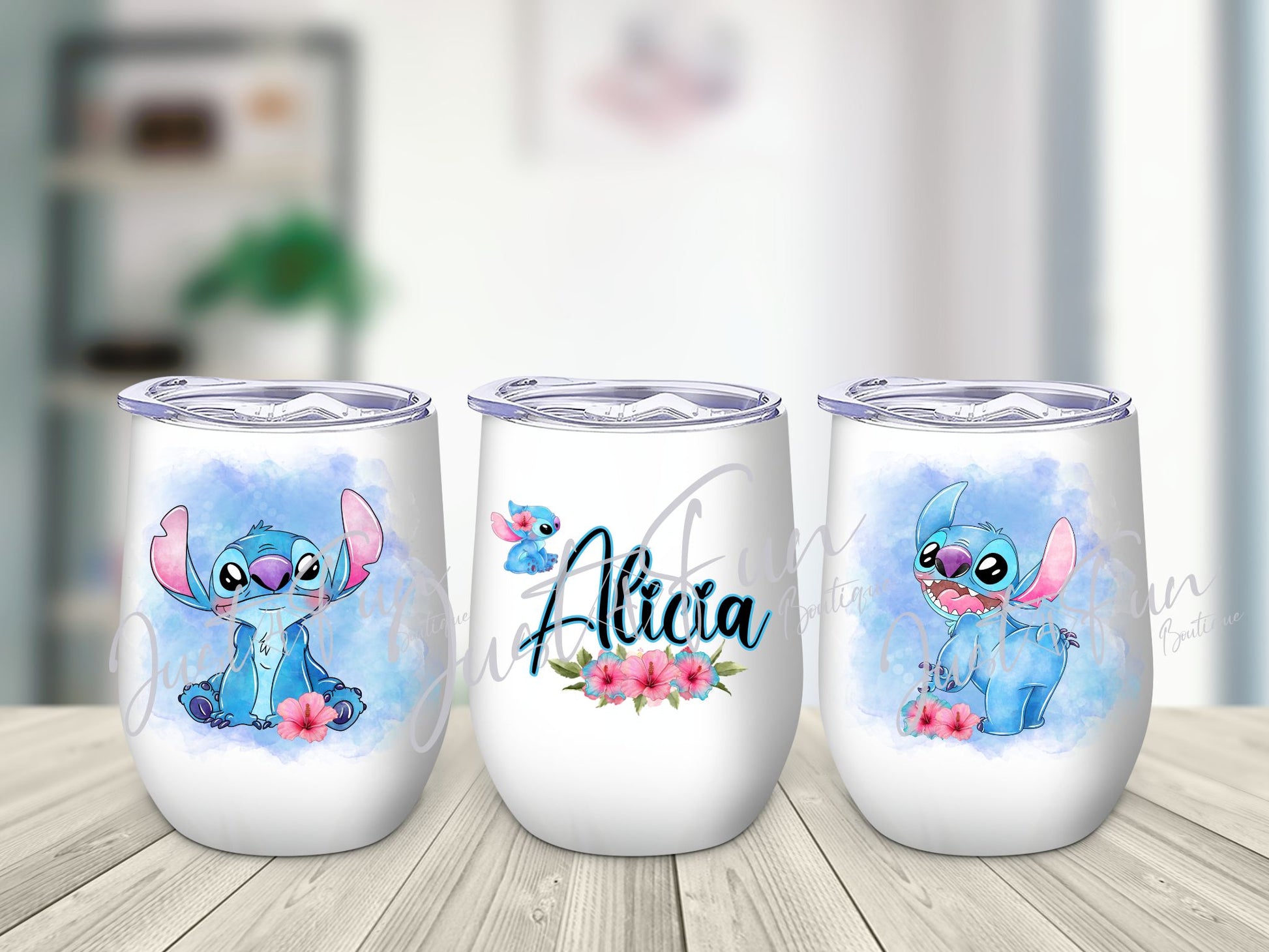 CUSTOM STITCH Wine tumbler www.j4funboutique.com