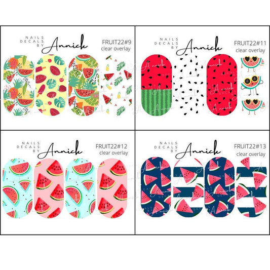 WATERMELON summer nails decals www.j4funboutique.com