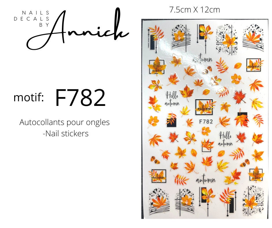 Autocollants pour ongles Feuilles d,automne\ Nails Stickers fall leafs