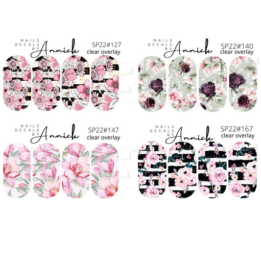 Water transfer decals for nails Nail stickers bouquet of spring flowers/ Waterslide decals Spring Flowers