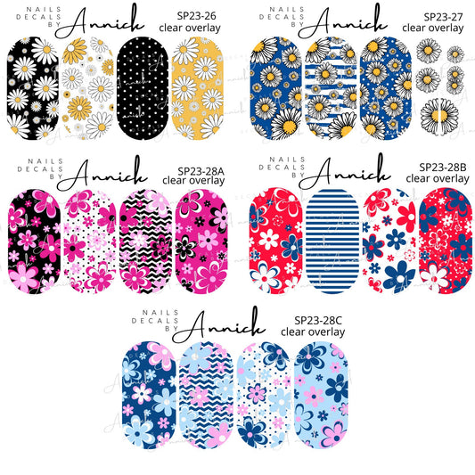 Daisy Nail Water Transfer Decals