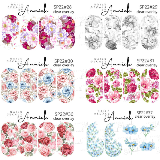 Spring Flowers Water Transfer Nail Decals