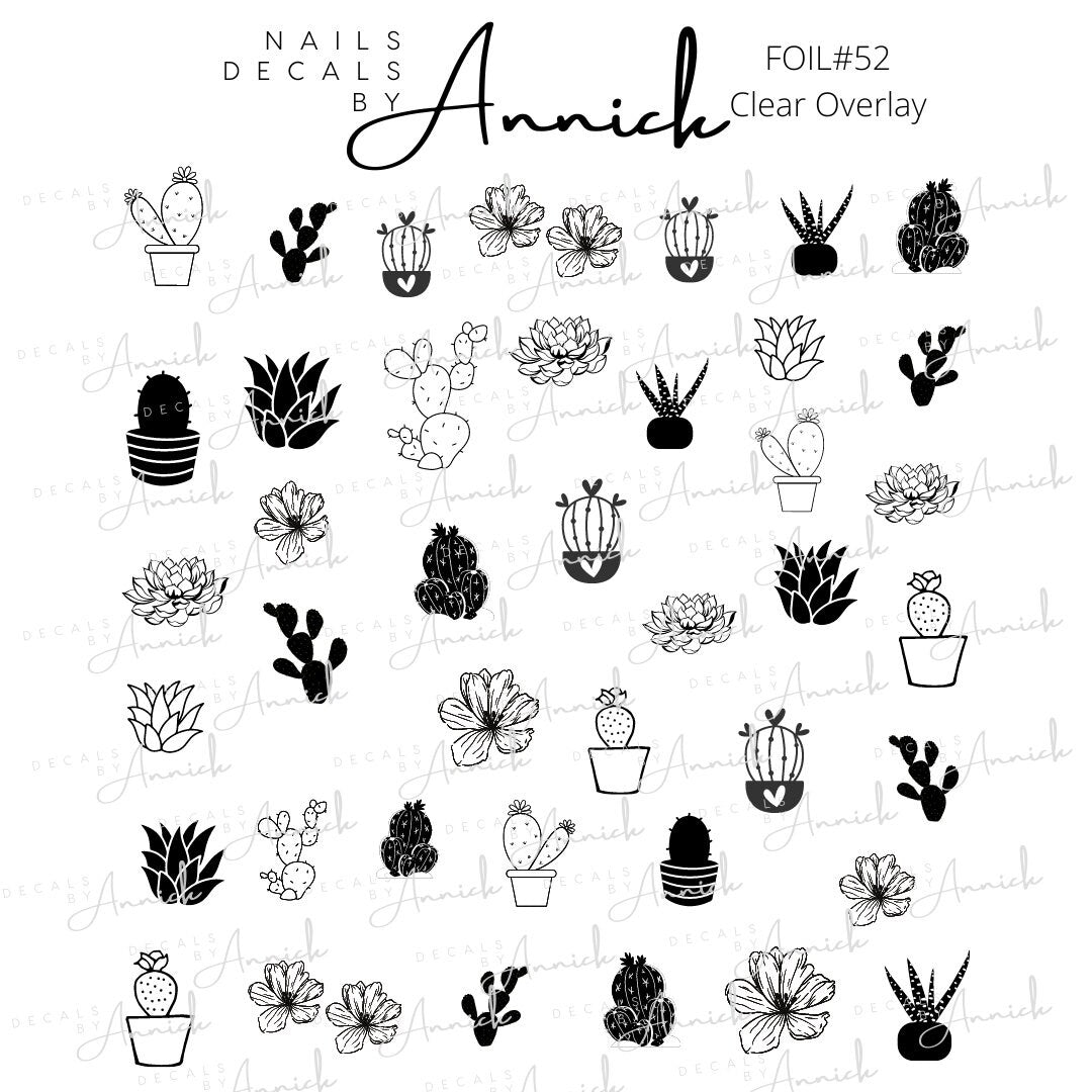 www.j4funboutique.com foils waterdecals for nails cactus