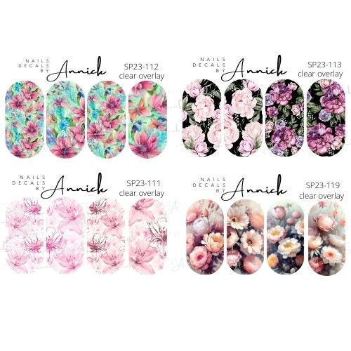 Water Transfer Nail Decals Spring Flowers