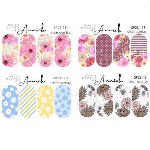 Daisy Nail Water Transfer Decals